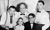 With relation Larry Fine and the other Three Stooges